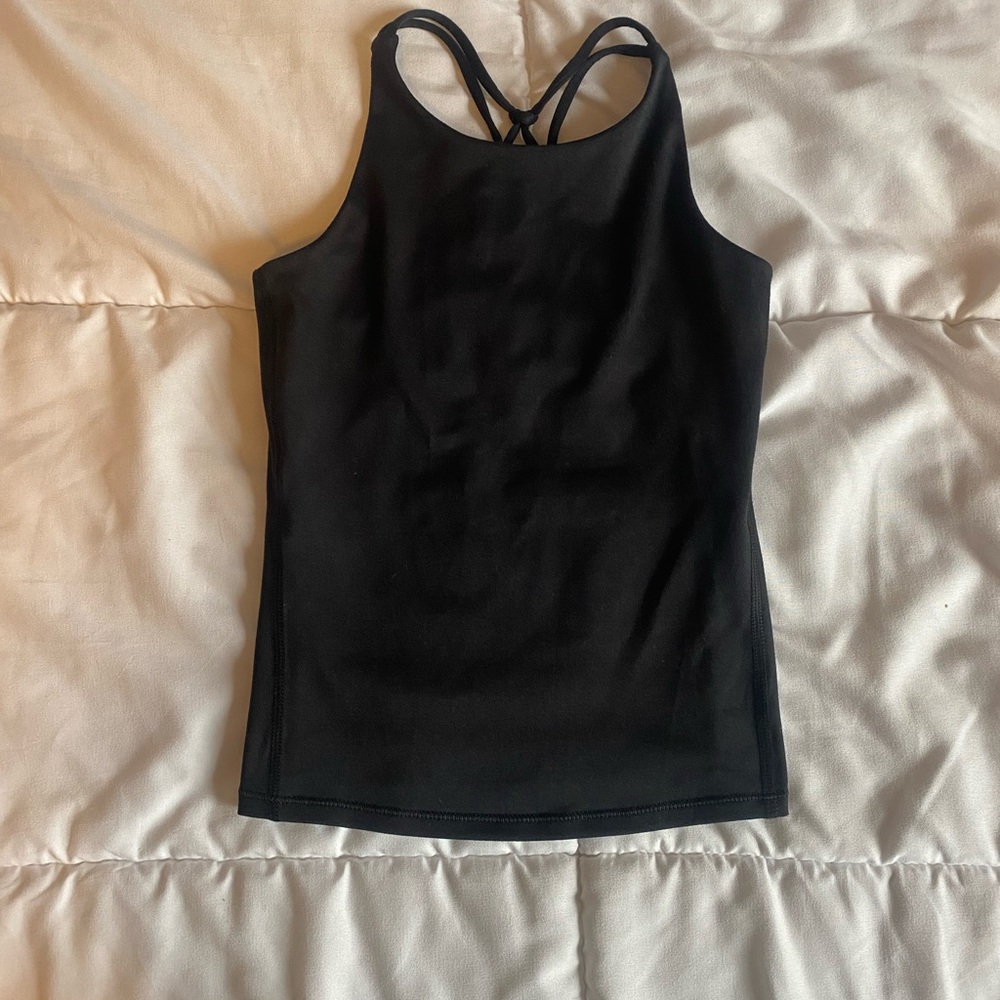 Black Strappy Girls Top